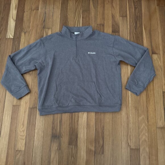 Columbia Women's Gray Sweater Quarter Zip Pullover Size XXL. - Picture 2 of 5